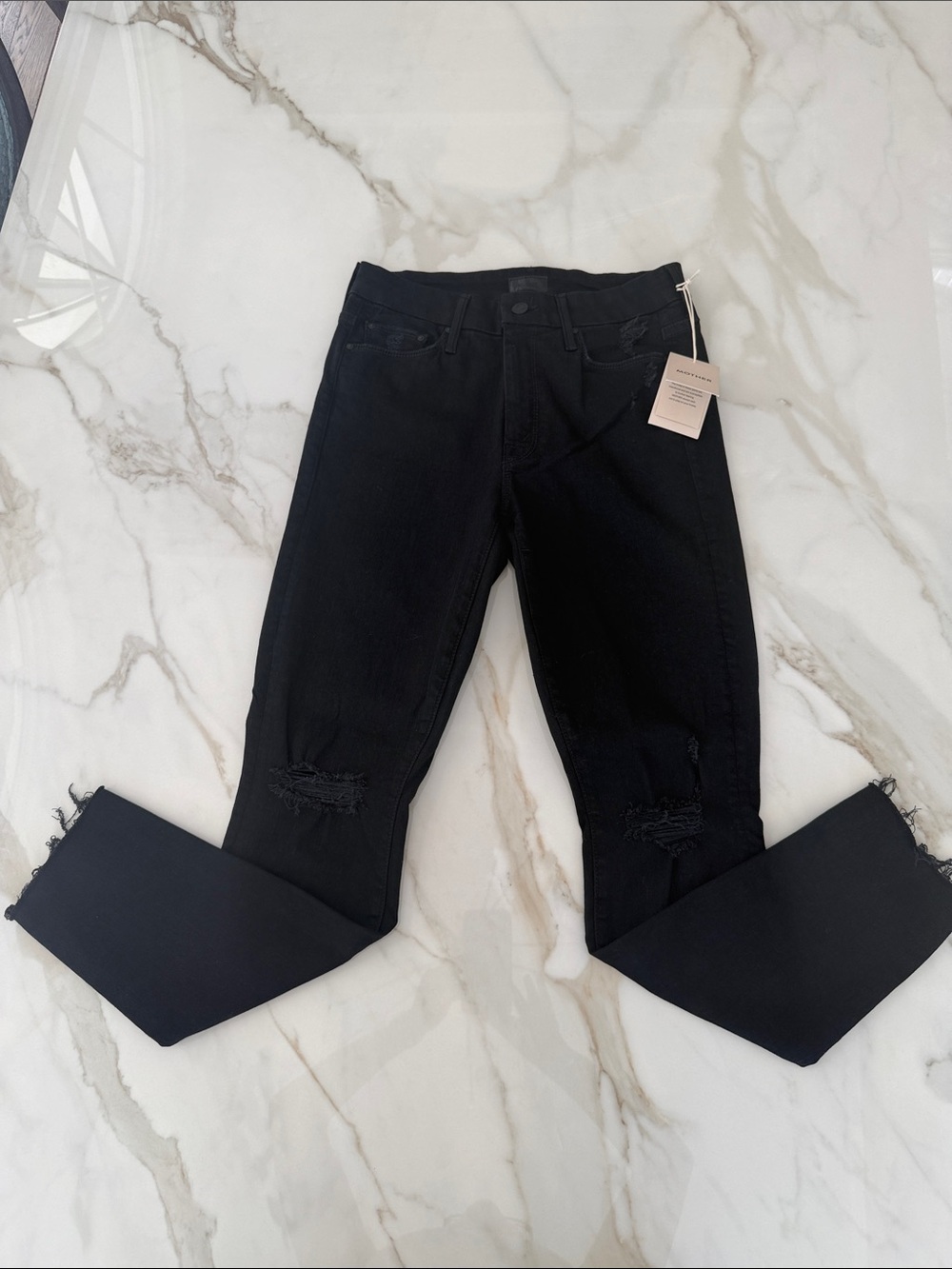 MOTHER Black Distressed Women’s Jeans
